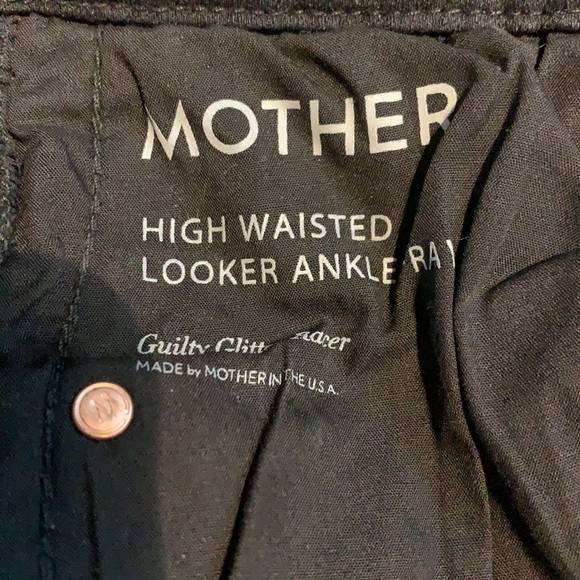 MOTHER High-Waisted Looker Ankle Fray Jeans In Guily Glitter Racer - Picture 6 of 12